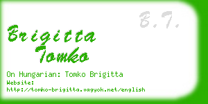 brigitta tomko business card
